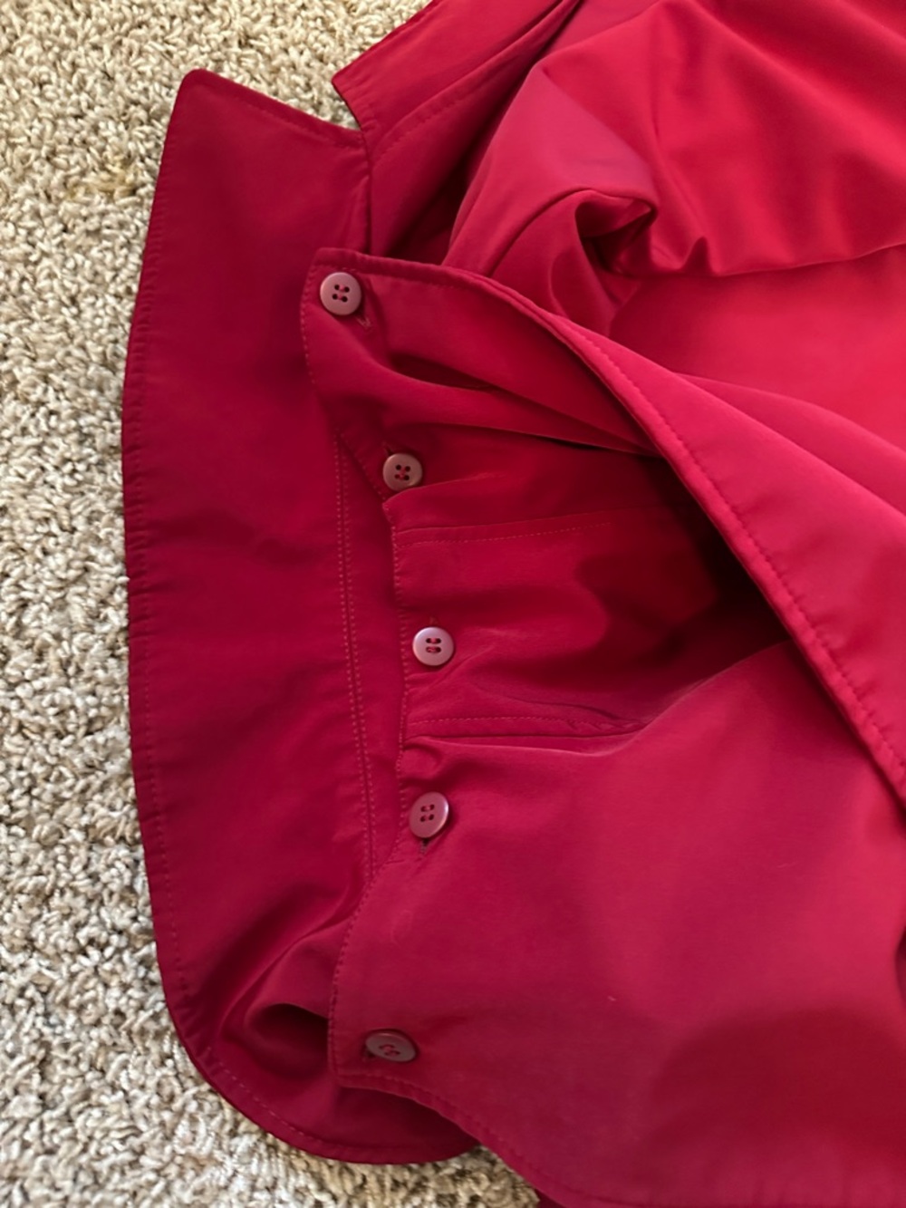 Calvin Klein Women's Hooded Red Trench Coat - Picture 6 of 7